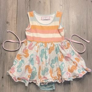 Sweet Honey Toddler Girls Seahorse Dress, Size 2T